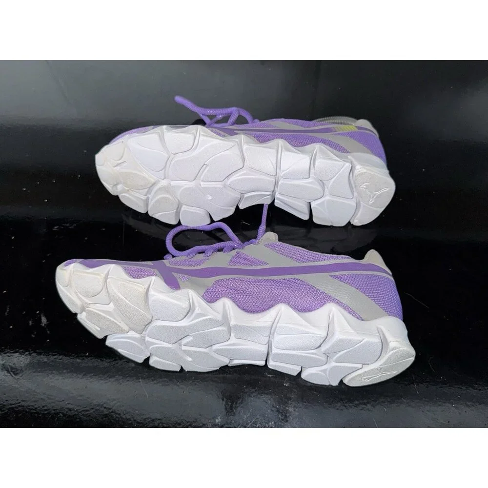 PUMA Axel ZX Womens Athletic Shoes Sneakers Size 7.5 Purple Gray Neon Green